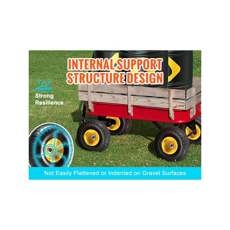 fathersdaygift  VEVOR Solid PU Run-Flat Tire Wheel, 10, 2-Pack, 400 lbs Dynamic Load, 450 lbs Static Load, Flat Free Tubeless Tires and Wheels for Hand Truck, Utility Cart, Dollies, Garden Trailers, Various Carts