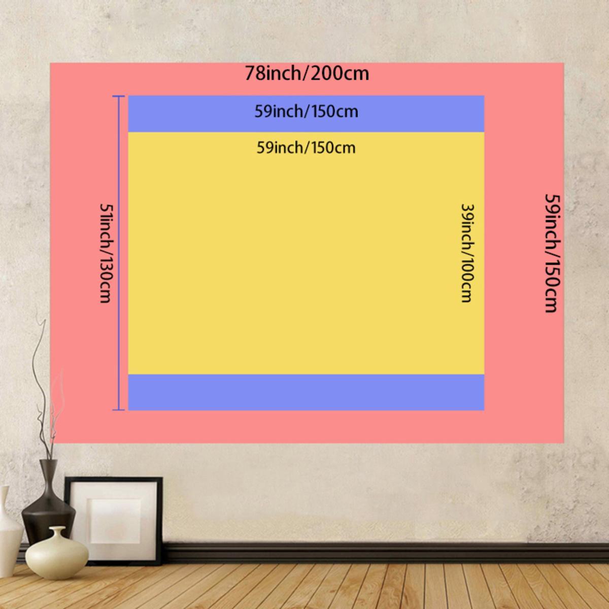 Fluorescent Mushroom Forest Starry Sky Pattern Tapestry, 1 Count UV Responsive Decorative Hanging Tapestry, Wall Hanging Decor for Home Living Room Bedroom, Home Decor