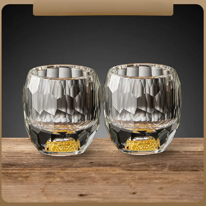 Premium Mini Crystal Liquor Snifter Glass, Small Handcrafted Cocktail Mixing Cup, Ideal for Bourbon, Cognac, Scotch, Tequila, Home Bar & Gifting