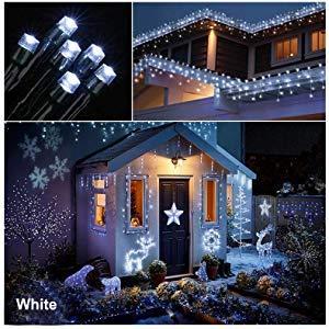 BASIC SUPPLY Christmas Icicle Lights - 65FT String Lights Outdoor Waterproof, 8 Modes Timer Connectable Plug-in String Light for Eaves, Roofs, Christmas Decorations BASIC SUPPLY Christmas Icicle Lights - 65FT String Lights Outdoor Waterproof, 8 Modes Timer Connectable Plug-in String Light for Eaves, Roofs, Christmas Decorations