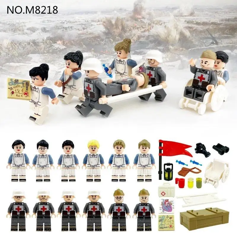 Hot Combat Medic Building Blocks Set, Educational Assembling Toy for Kids and Adults, Perfect for Holiday and Birthday Gifts
