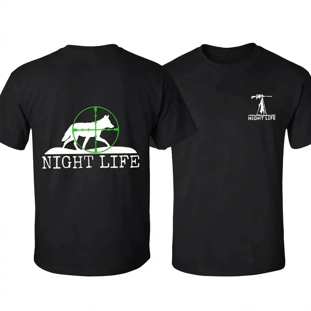 Night Life Coyote Hunting Shirt, Predator Night Hunting Graphic Tee, Thermal Scope Hunter Shirt for Men Women, Coyote Hunting Season Gift Tee