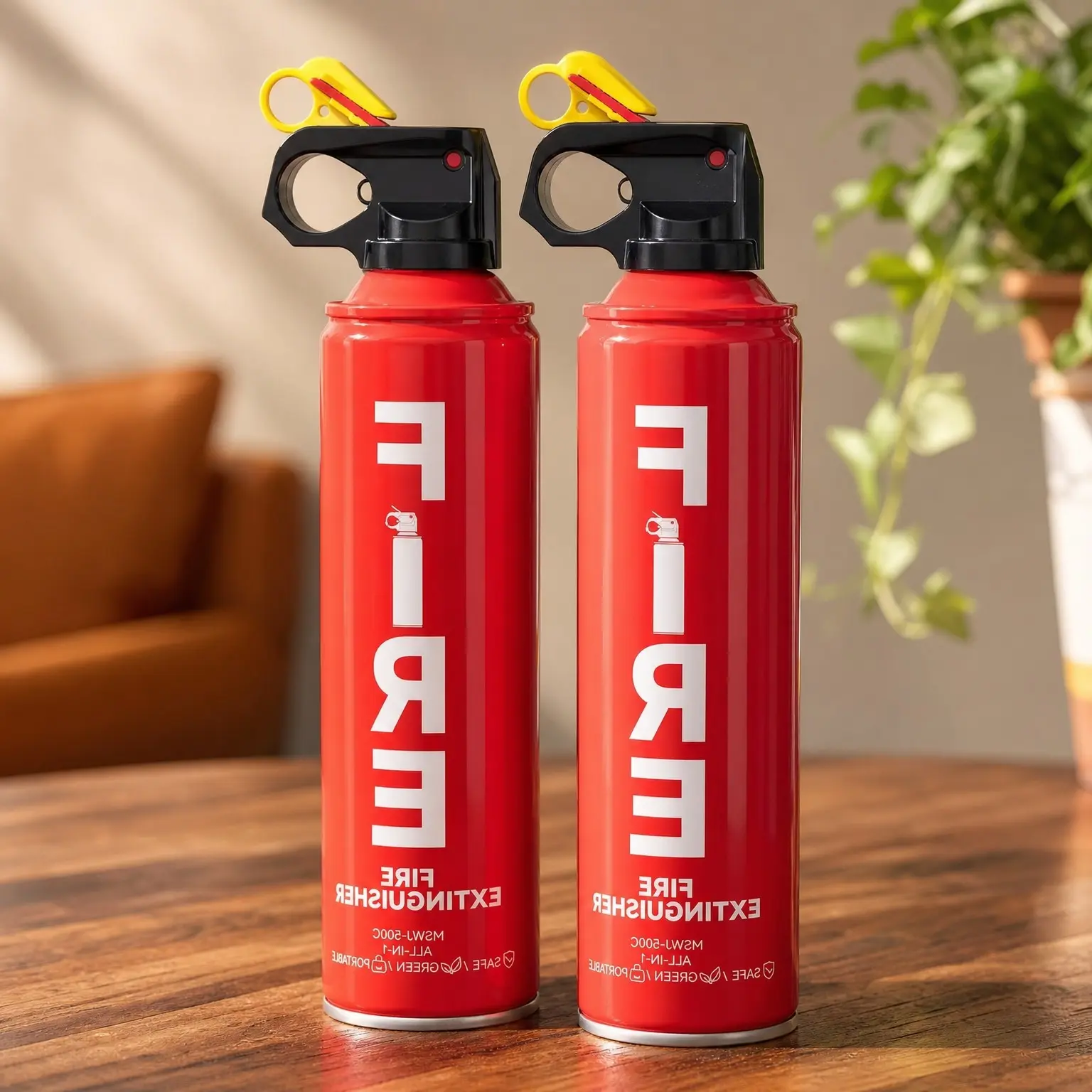 2-Pack Compact Fire Extinguisher for Home, Kitchen, Car, and Grill with Mounting Bracket – Extinguishing Spray for A, B, C, K Fires, Eco-Friendly, Prevents ReignitionGift
