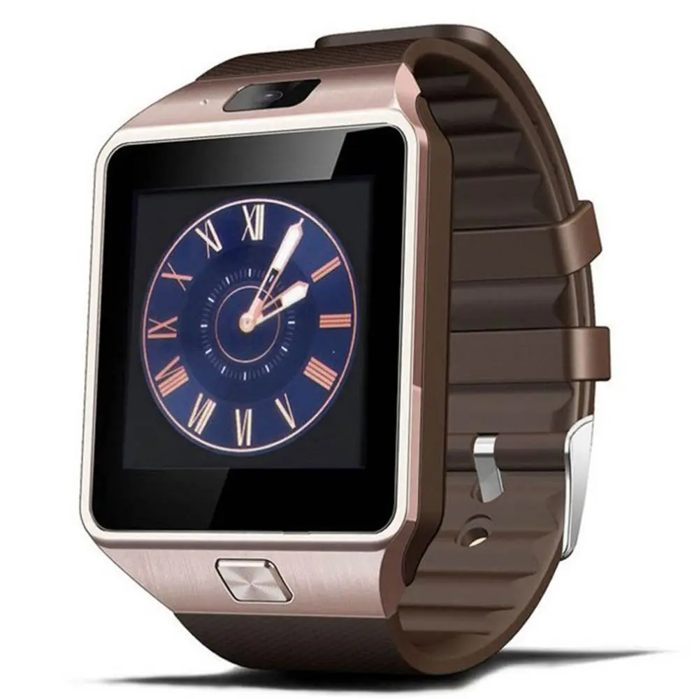 DZ09 Touch Screen Wearable Smart Watch with Camera, Multi-Language Support, SIM Card Compatibility, USB Functionality, Picture Capture for iOS & Android Phones (Clock-Wristwatch Design), Automatic