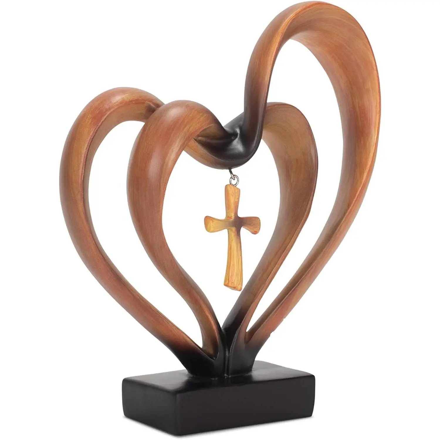 Marriage Takes Three 8.5 x 9.5 Resin Stone Pedestal Table Top Decoration (Brown)