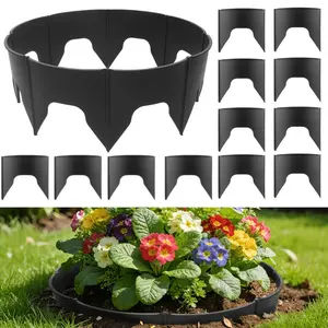 12 pcs of planting growth rings, with diameters ranging from 8.2 to 15.7 inches (approximately 21.9 to 39.1 centimeters), interlocking garden plant rings, used for plant support and soil moisture retention