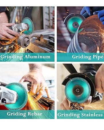 ‎5 Packs 5 Inch Indestructible disc for Grinder, Indestructible Disc 2.2 for Angle Grinder 7/8" (Model 125), Cutting Discs for Smooth Cutting, Chamfering, Grinding of All Materials (Green)