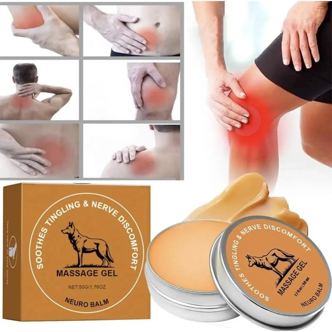 Therawolf Neuro Balm, Nerve Relief Balm for Neuropathy, Natural Herbal Joint Care Cooling Soothing Massage Cream with Magnesium and Menthol, Joint & Muscle Care Ointment (1)
