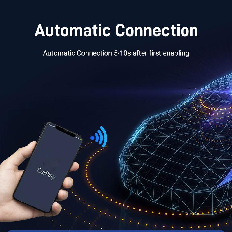 Wireless Mini Box, 1 Count 2 in 1 Car Player Android Auto Wireless Adapter, Bluetooth-compatible WiFi Fast Connect Smart Mini Box, Plug and Play Dongle for Toyota Audi Honda, Boyfriend Gift