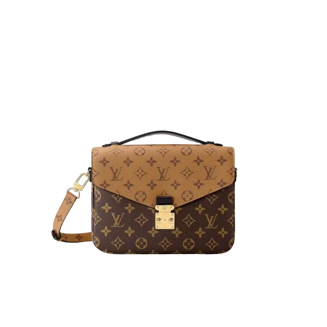 Pre-owned Louis Vuitton pvc Crossbody Bags Pochette Metis Reverse Monogram Canvas Message Bag/ 20260128064