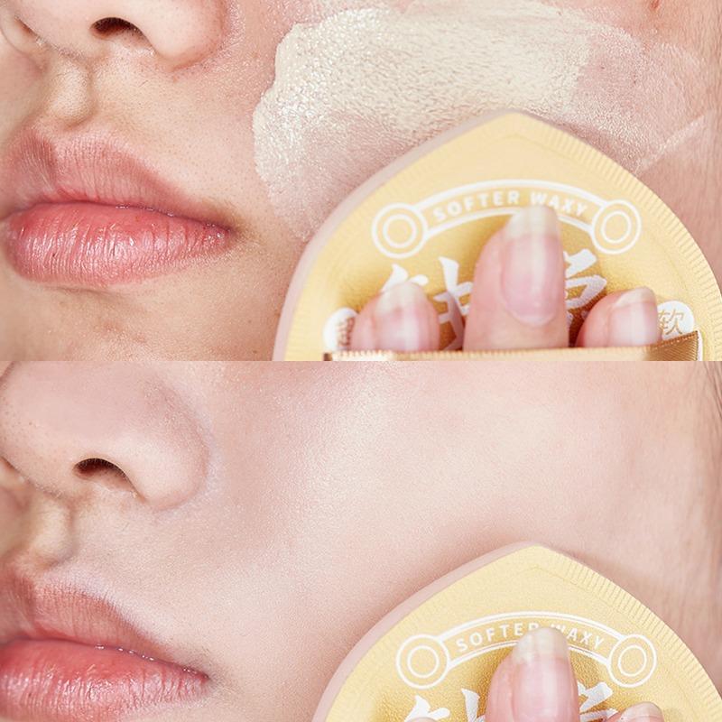 Dry & Wet Use Makeup Sponge Puff, 1 Count Double-sided Makeup Sponge Puff with Storage Case, Soft Makeup Puff for Liquid Foundation, Face Body Powder, Loose Powder, Cream, Makeup Accessories