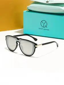 Q&qy Brand Glasses Set, Fashionable Large Frame Designer Glasses, Retro Women's Glasses, Trendy Men's Glasses, Elegant Simple Style