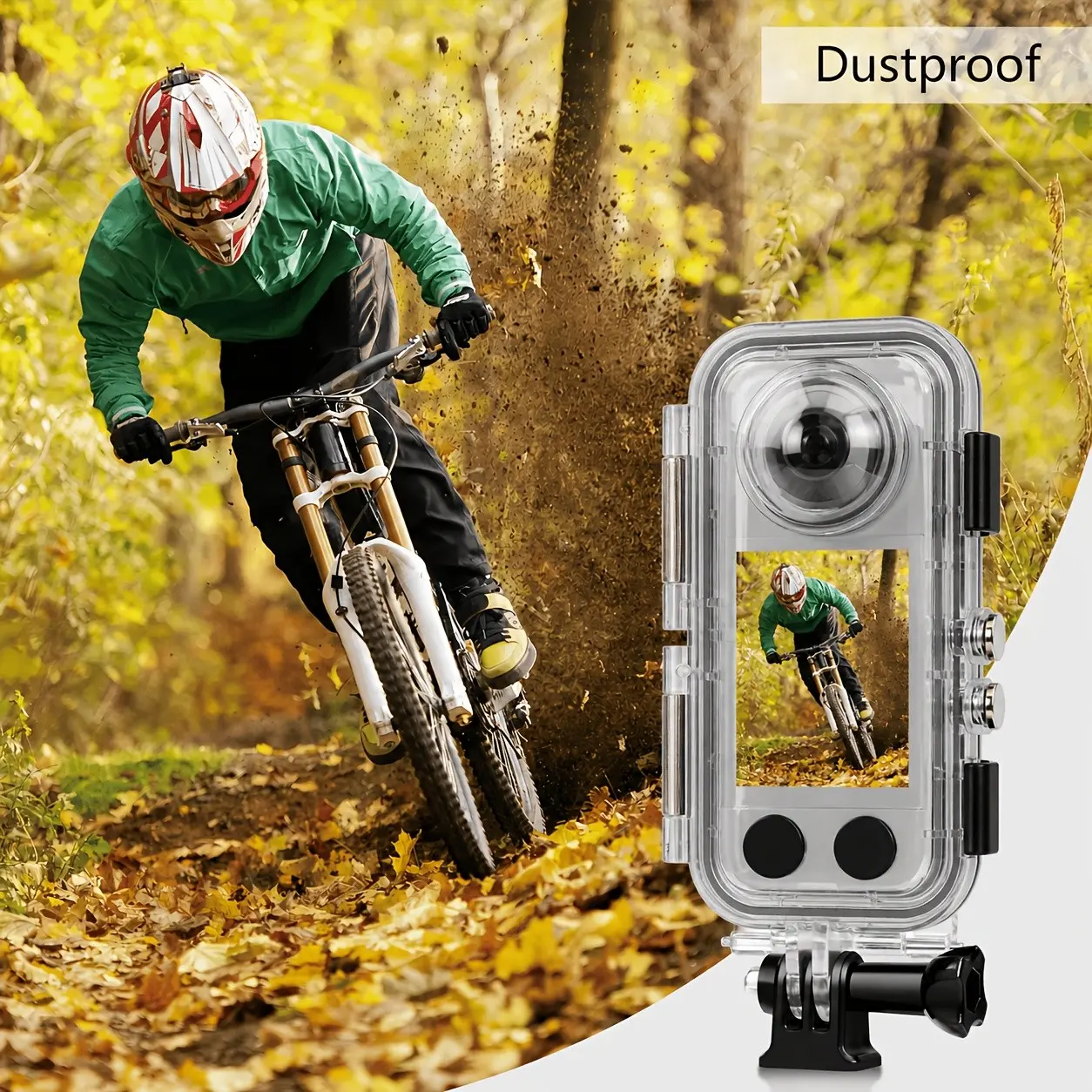 Professional 30M 98FT Dive Housing Case for Insta360 X3 Camera Waterproof Underwater Shell with Spherical Optical Lens Double Lock Design and Silicone Lens Cap Perfect for Scuba Diving Snorkeling and Water Sports