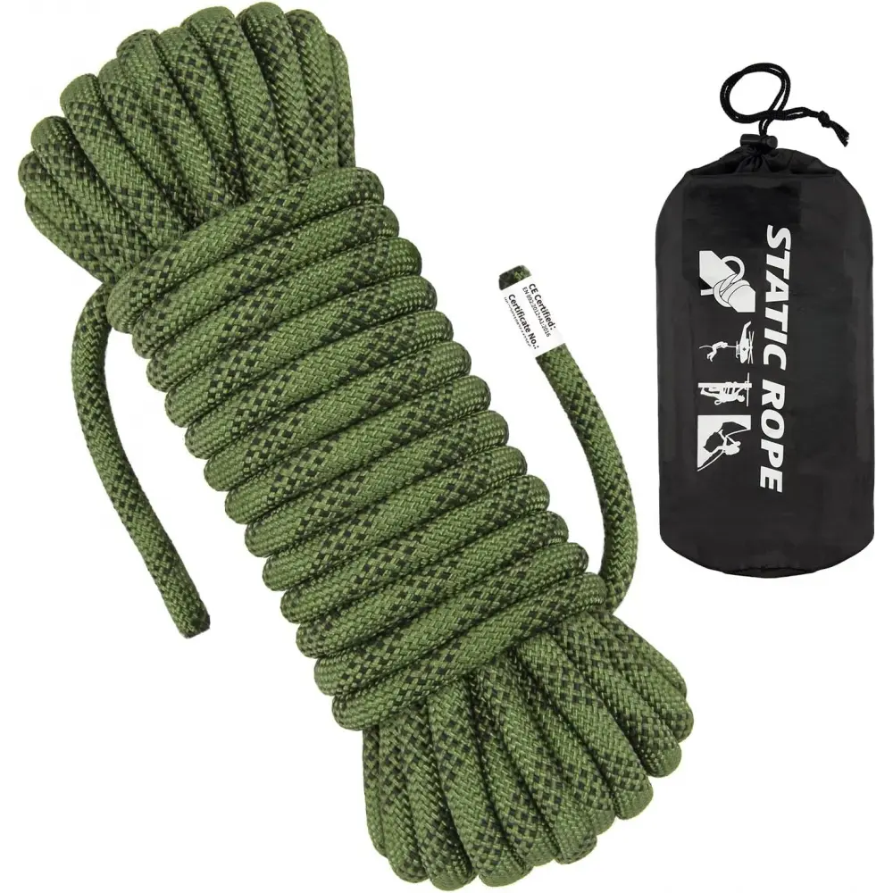 10.5 mm Static Climbing Rope, 10M(32ft)/20M(64ft)/30M(96ft)/50M(160ft)/70M(230ft) Outdoor Rock Climbing, Fire Rescue Equipment