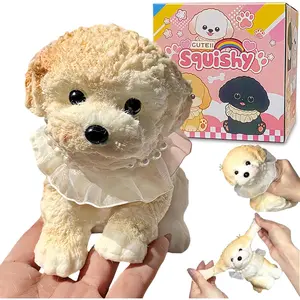 Big taba Squishy Dog, Cute Squishy Dog Stress Relief Toy for Adult/Kids, Handmade Soft Teddy Dog Design, Perfect Squeeze Toys Gift for Relaxation and Fun
