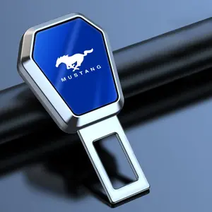 Rhombus Snap Fastener Seatbelt Extender Clip, Internal Seatbelt Connector Accessory for Ford Mustang Ecoboost Gt, Dark Horse, Shelby Super Snake