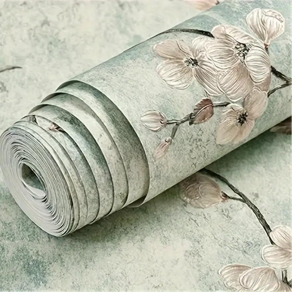 Flower Pattern Wallpaper, Self-adhesive Wall Sticker, Easy Cleaning Wall Decal, Wall Decor for Home Living Room Bedroom, Floral Wallpaper Peel And Stick, Peel And Stick Wallpaper Designs