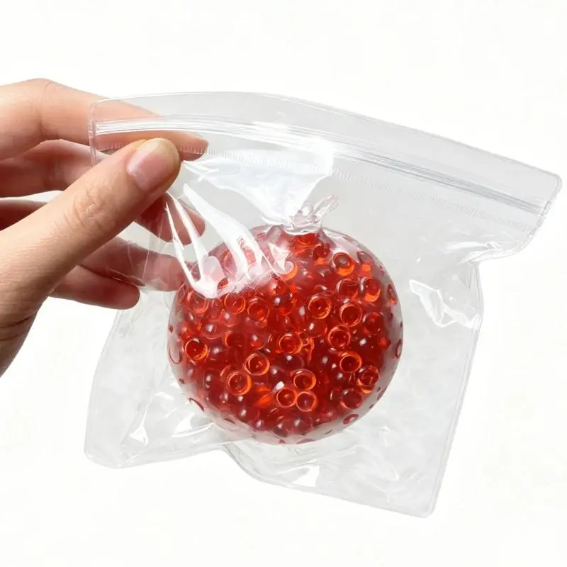 Red Pomegranate Crunchy Stress Ball Fidget Toys Handmade Pomegranate Ball Squeeze Toy Stretchable Relieve Anxiety Toy for Adult mesh birthday gift moldable non-rebound oobleck cube butter stick squishy relief compact design flexible sensory mellow Voice