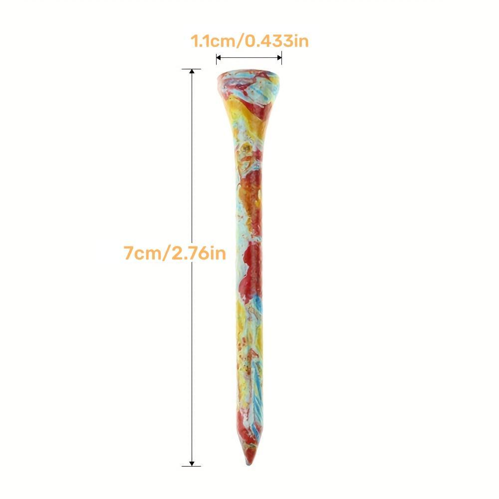 Colourful Golf Tee, Wooden Golf Tee for Golf Training, Golf Training Practice Accessories for Outdoor Driving Range, Golf Training Tool, Golf Training Aids