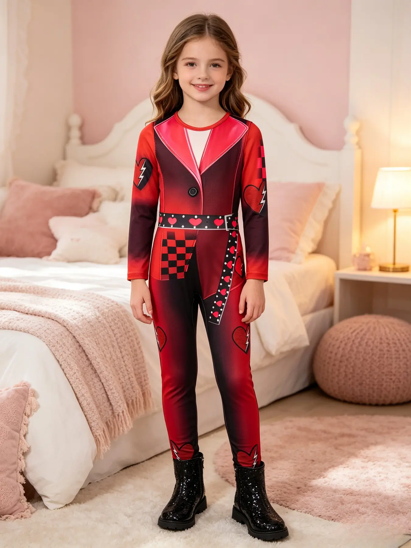 Fantasy Costume Set, Back to School Girl Role Play Dress Up Costume, Birthday Halloween Gift, Suitable for Ages 5-14