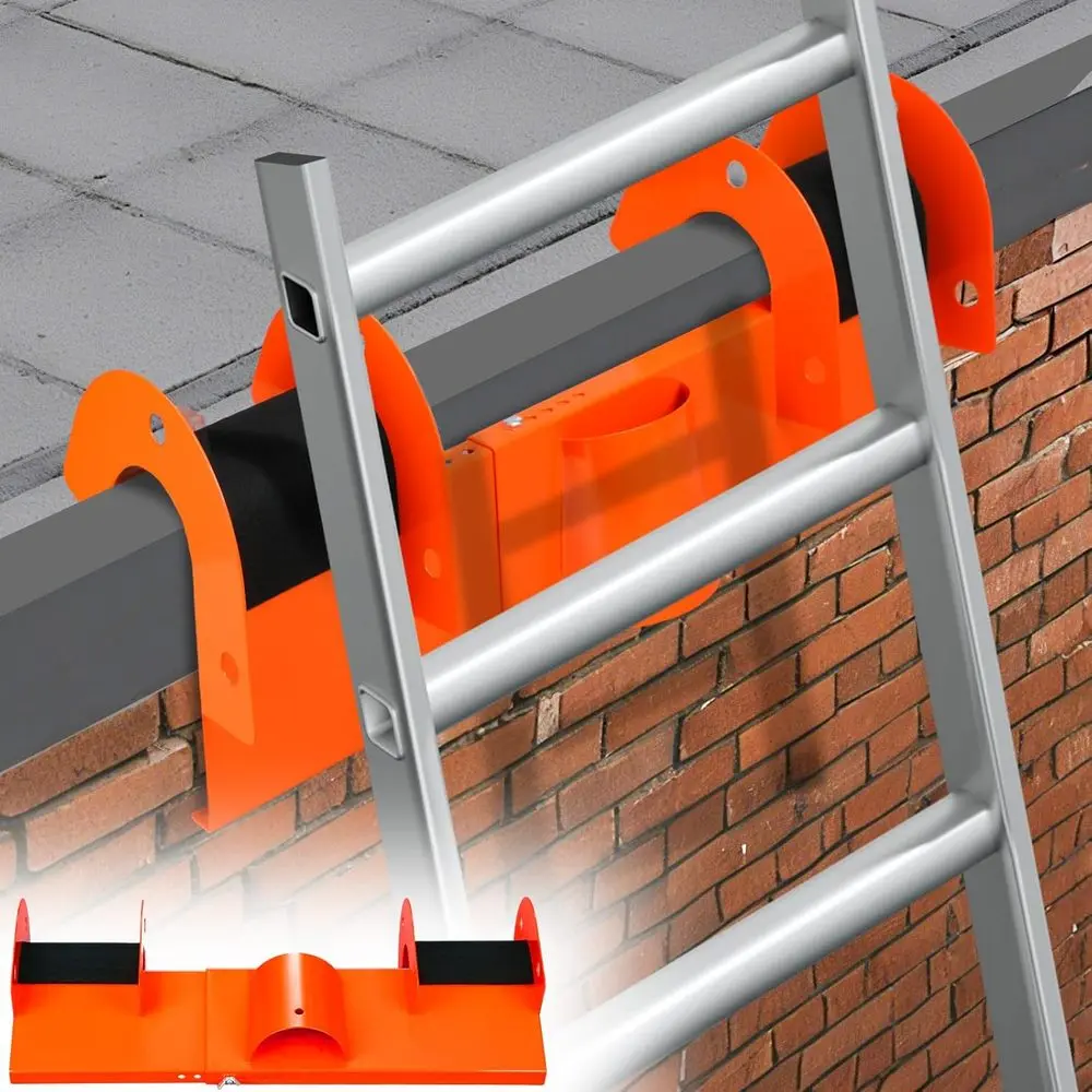 Ladder Stabilizer for Gutter Ladder Helper Adjustable Heavy Duty Steel Non Slip, Guard Your Roof During Painting and Access Width Range Standoff for Gutters and Roof Safety Protection
