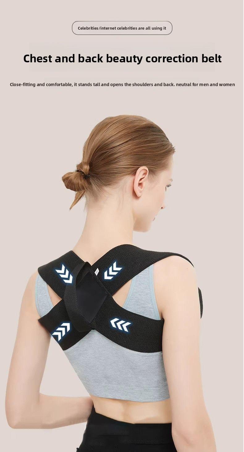 Corrective strap open shoulder straight back anti-sinking shoulder hunchback supine push open shoulder back training strap breathable unisex Support Correction Posture