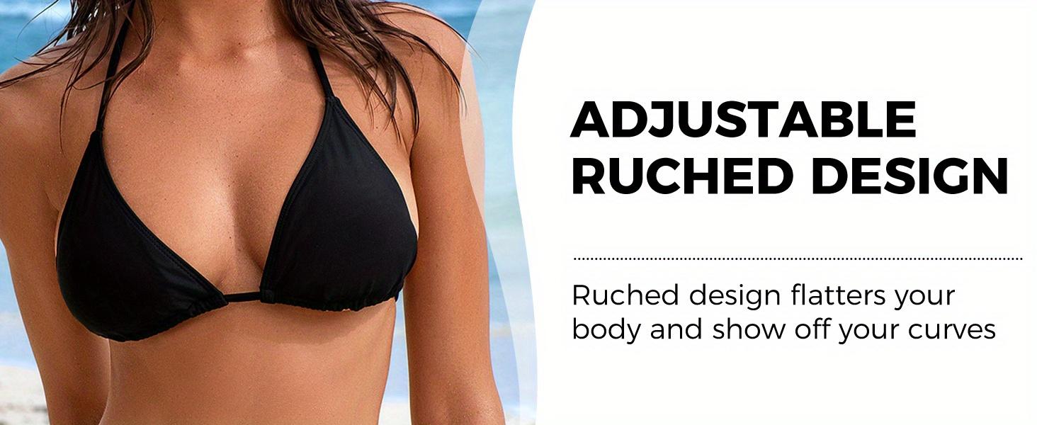 Bikini Sets for Women Sexy Two Piece Bathing Suit Halter Triangle Bikinis String Tie Sid Swimsuits for Women