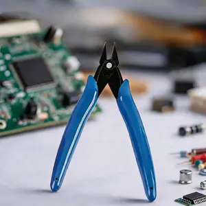 Small electrician wire cutters small side-cut pliers for electronics crafts and jewelry spring-loaded precision diagonal pliers
