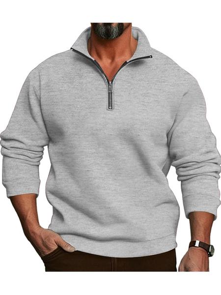 Half Zip Stand Collar Sweatshirt