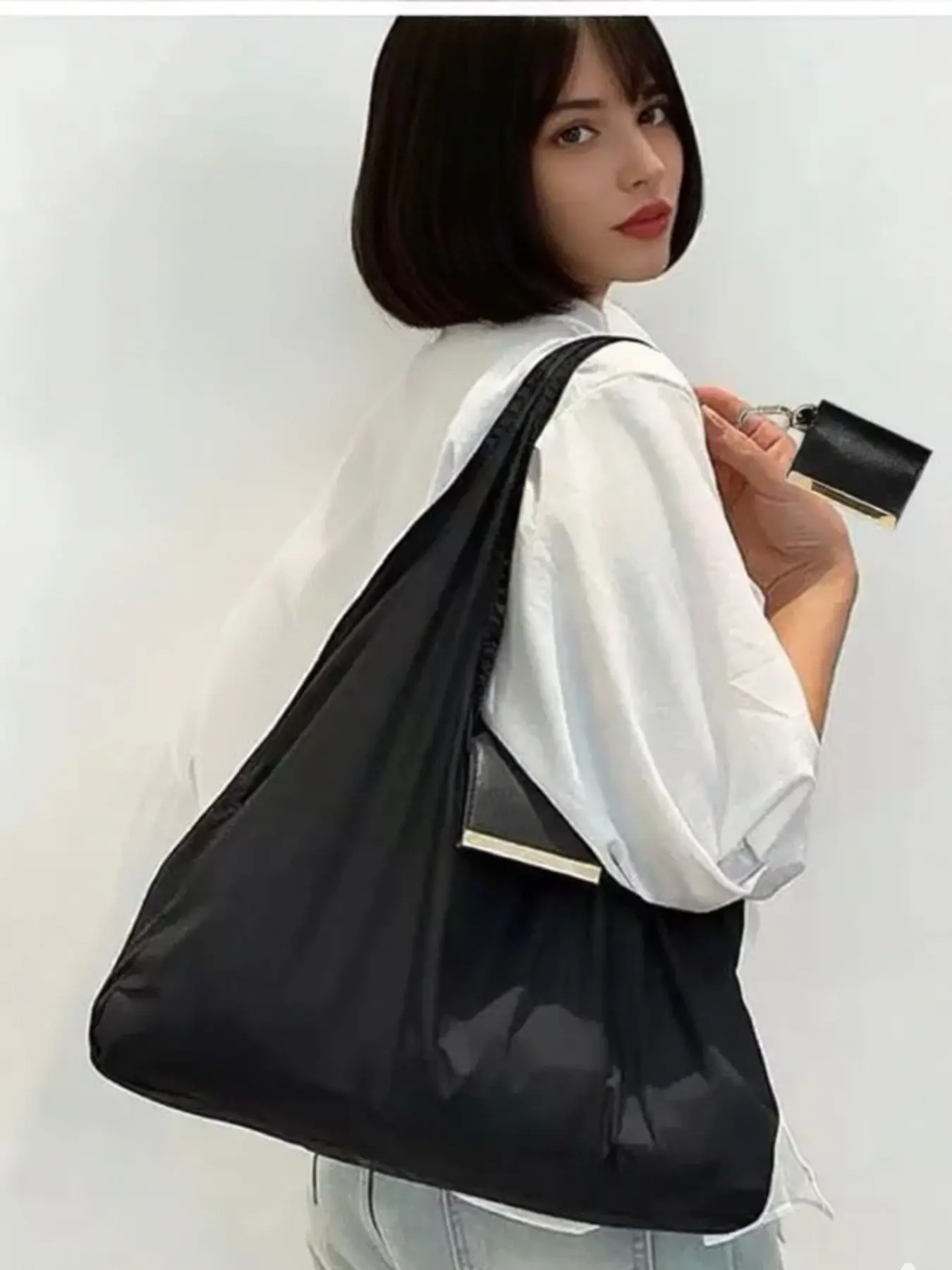 Dmk Fashion Foldable Keychain Organizer Bag, Portable Handbag, Eco-Friendly, Ideal for Back-To-School, Perfect for Moms