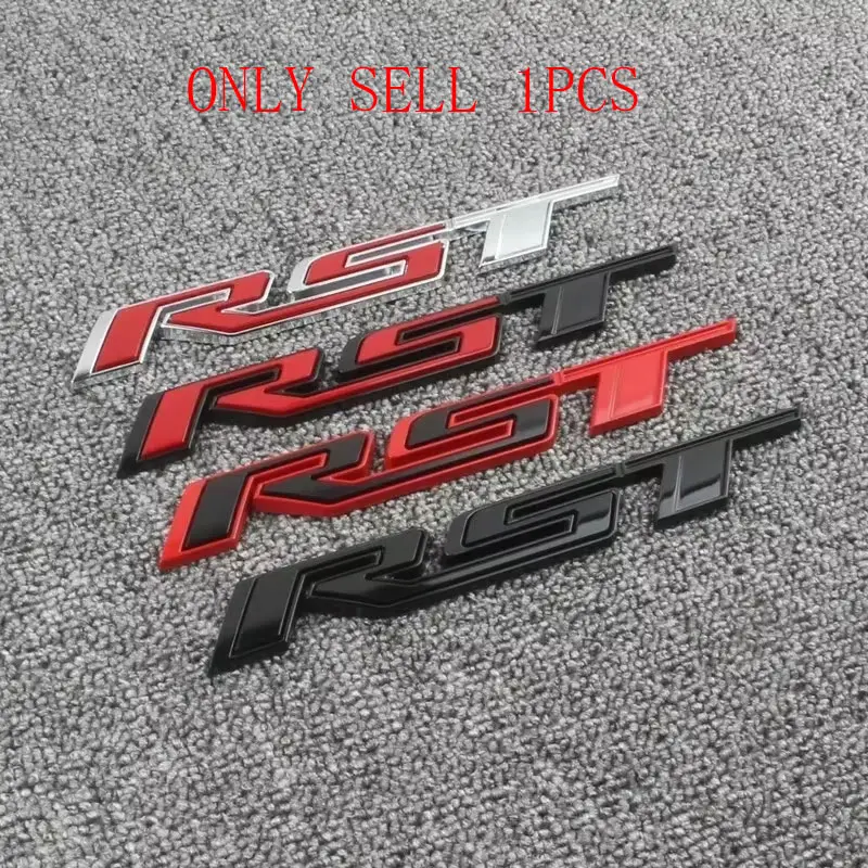 3D Metal RST Logo Sticker Rear Trunk Emblem Badge Car Decals For Chevy Chevrolet Silverado