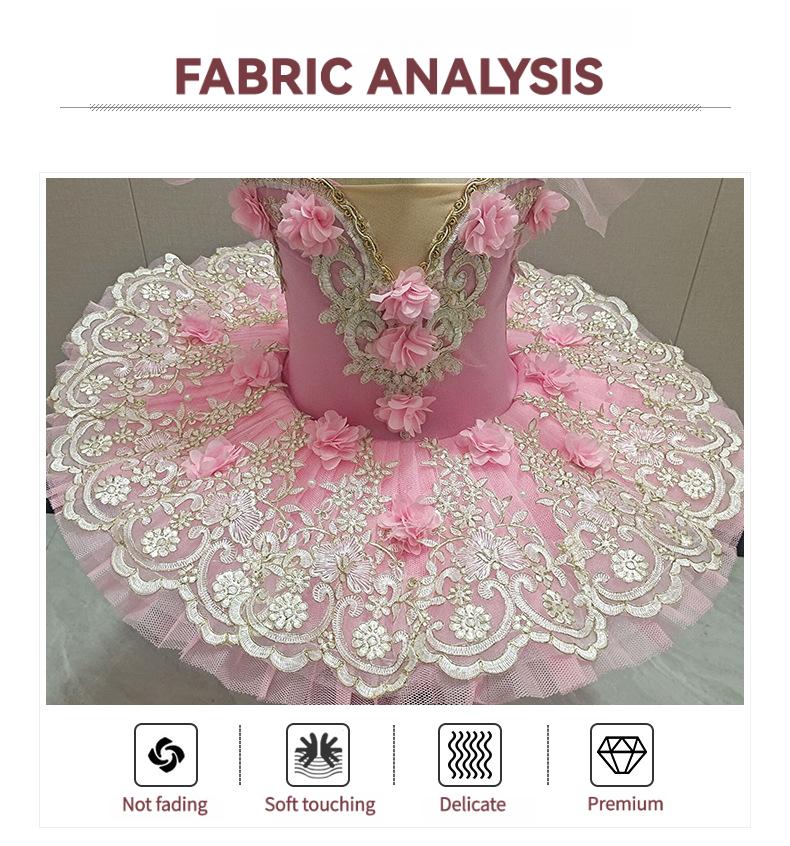 Girls' Ballet Dance Leotard Tutu Dress - Women' Princess Performance Costume with Lace & Tulle Skirt for Dance Recital Halloween, Birthday Party