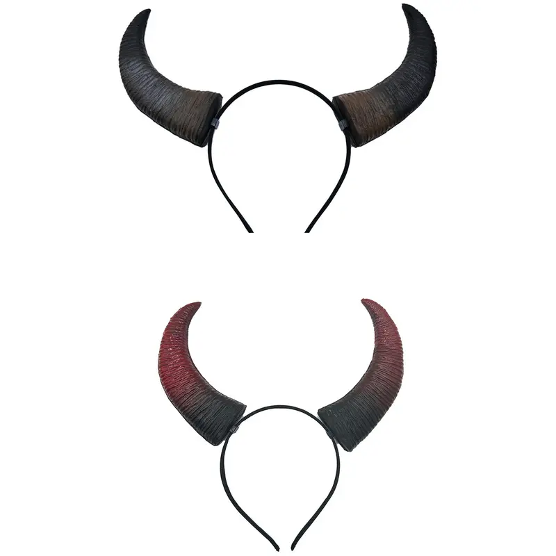Carnival buffalo horn headband, Mardi Gras Halloween costume decoration, masquerade ball horn headpiece