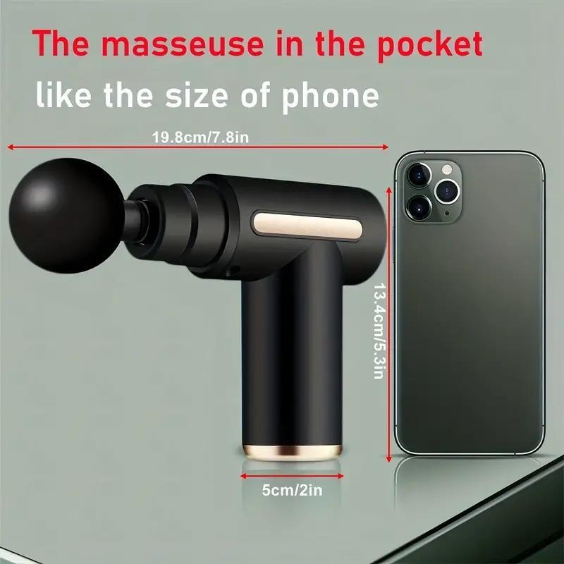 Handheld Massager, 1 Set Deep Tissue Muscle Massager with Multifunctional Replacement Heads, Portable Muscle Massage Tool, Personal Care Appliances