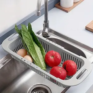 Telescopic Design Kitchen Sink Strainer Featuring Adjustable Food Debris Filter and Practical Fruit and Vegetable Draining Basket for Daily Kitchen Washing