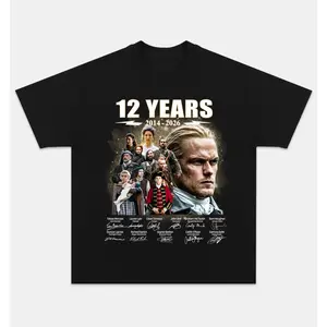 Outlander Season 8 Graphics Tee,  Anniversary 12 Year Outlander  Shirt , Gift For Fan , For Men And Women
