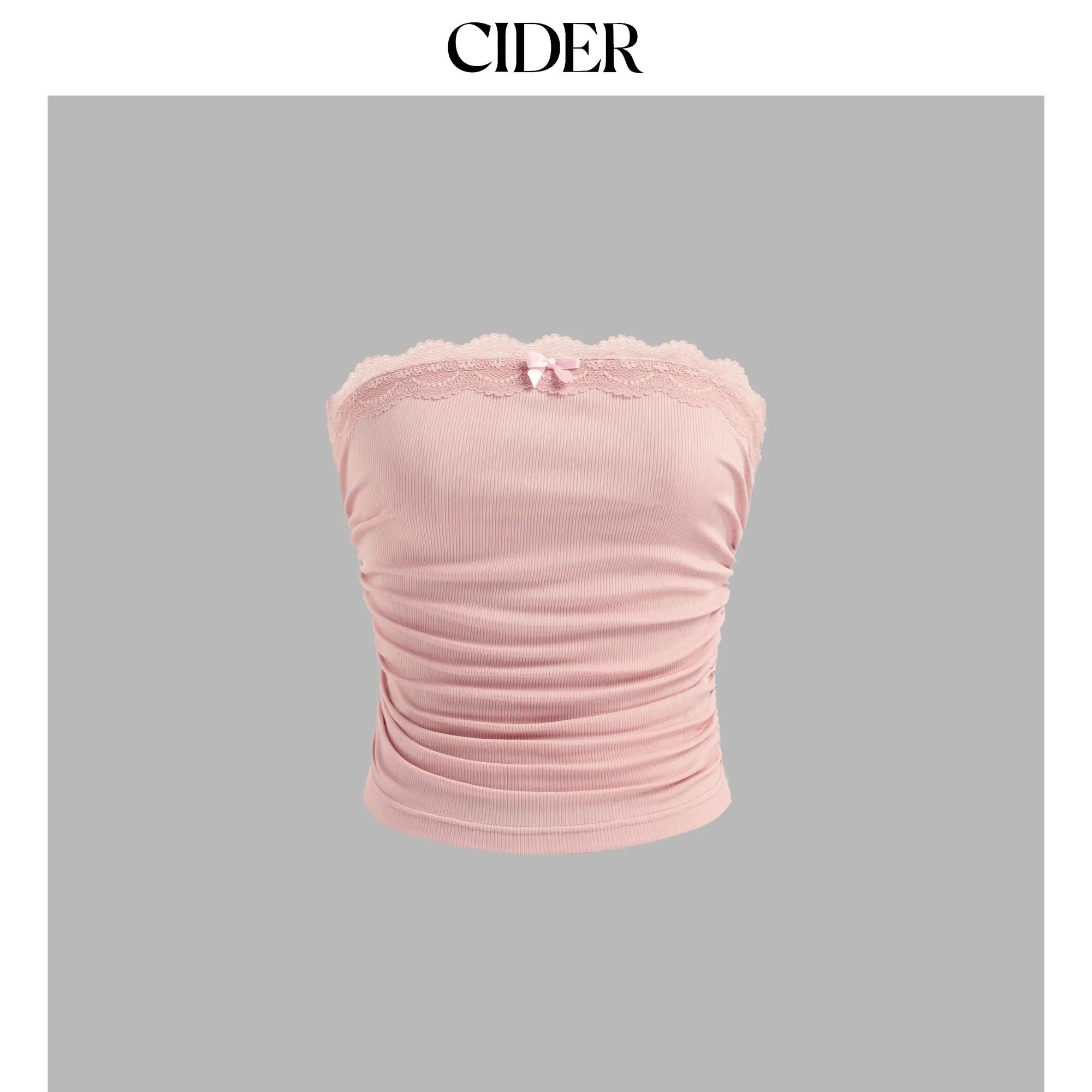 Cider [5 colors, size 2-26] Solid Ruched Tube Crop Top SummerWins SummerFinds