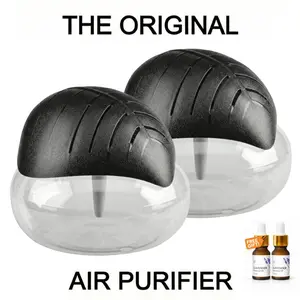 2 Packs Air Purifiers with LED Lights for Bedroom, Humidifier Room Appliances, Water Filter Air Purifier for Home, Aroma Diffuser with LED Light