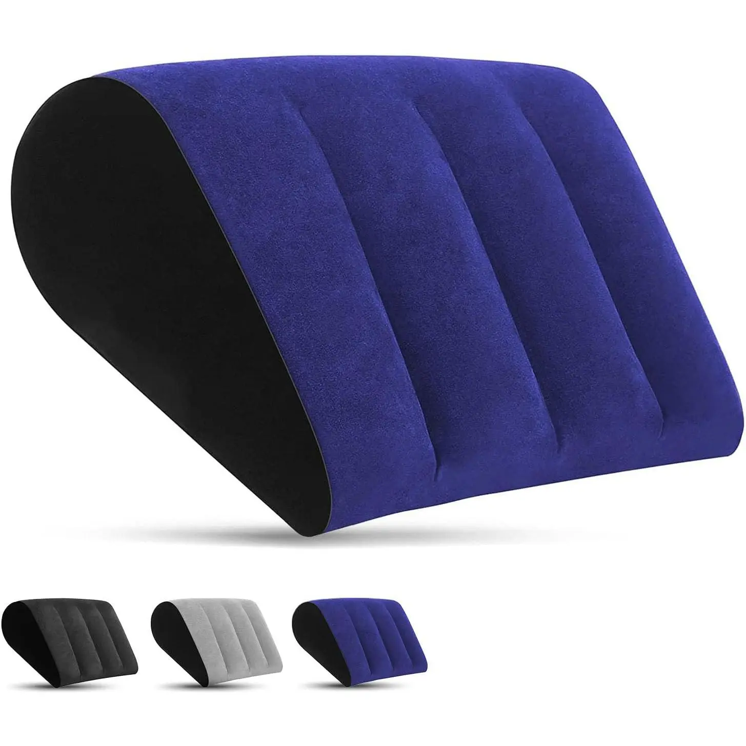 Inflatable Wedge Pillow for Traveling - Wedge Pillow for Sleeping,30s Blow Up Small Inflatable Wedge Body Positioner,Lightweight Bed/Leg/Hip/Ankle Elevation Pillows,Knee Pillow,Blue