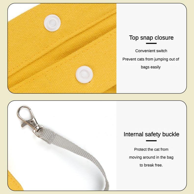 Pet Canvas Shoulder Bag, Cute Animal ShapedCat Carrier Canvas Bags,Portable Pet CanvasTote Chest Bag That Can Expose Head,OutdoorTravel Pet Carrier For Cats Dogs Pet Supplies cat dog rabbit