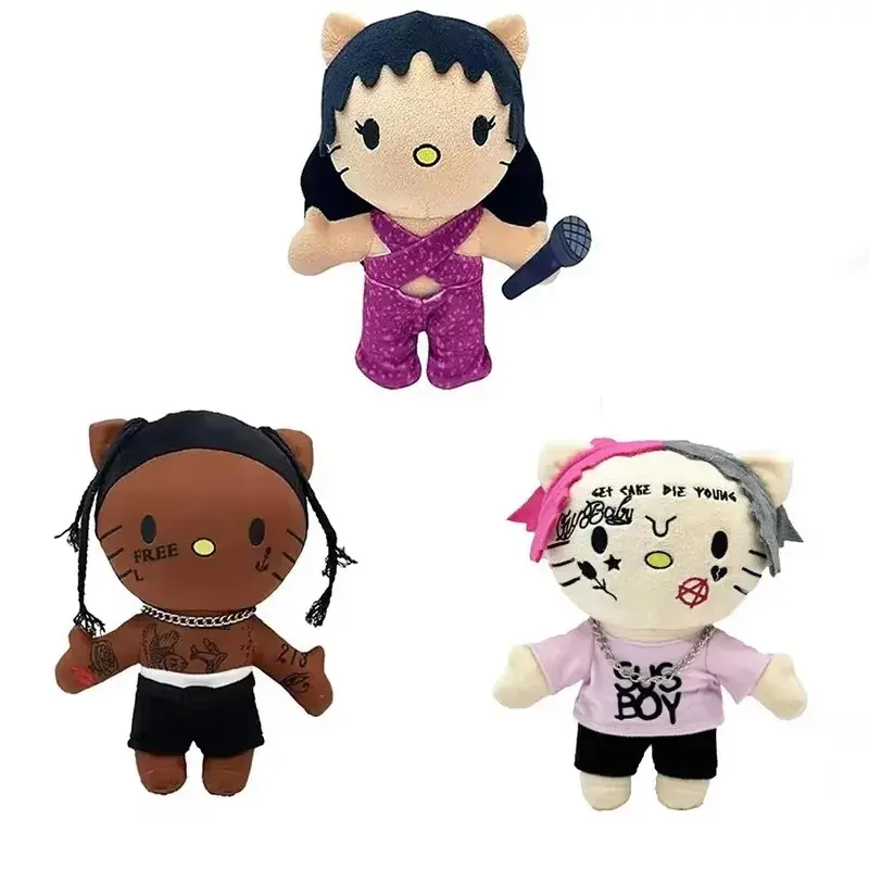 22cm LIL PEEP Plush Plush Toy Kawaii Anime Plushie Doll Soft Stuffed Anime Plush Toys for Christmas Birthday Gift For Kids