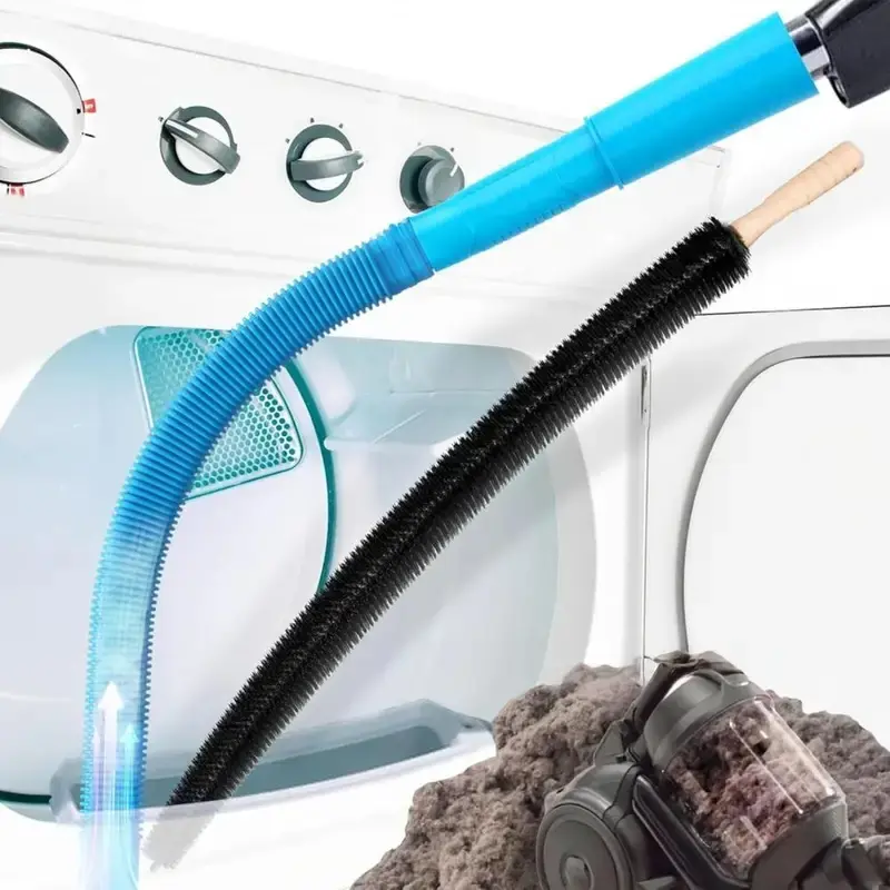 Vacuum Cleaner Vent Brush Vacuum Cleaner Vent Duct Tool with Ergonomic Handle Flexible Hose Spiral Brush Head Universal Dryer