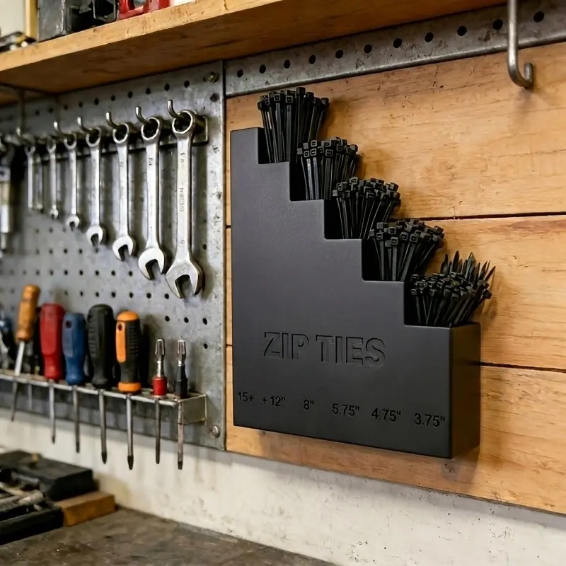 Wall-Mounted Storage Organizer Rack, Multi-Layer Metal Hook Design, Cable Management Tool Holder, Versatile Workshop Organizer