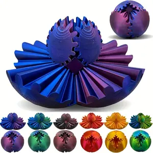 3D printed gear ball cube, stress relief gear sphere toy, stress ball, fidget ball, fidget gear ball toy, fidget spinner ball, Christmas toy, gear toy for stress and anxiety relief
