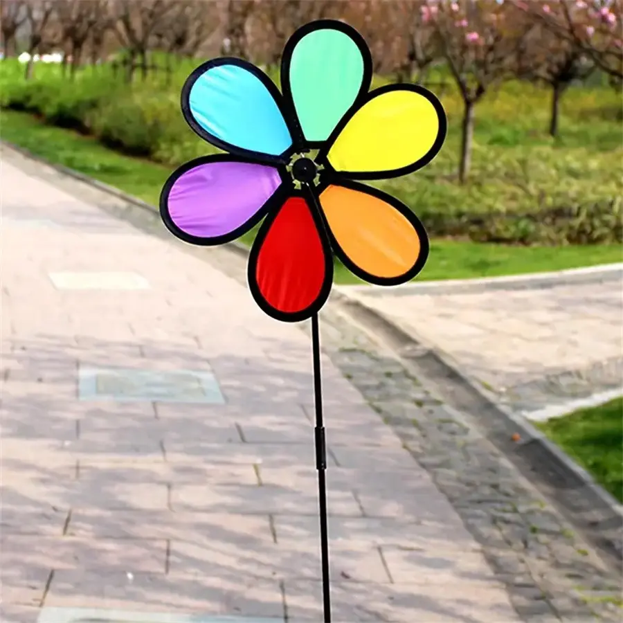 1 Count Flower Windmill, Lucky Money Windmill, Festival Decoration, Outdoor Camping Toy, Christmas Flag, Garden Playground Toy