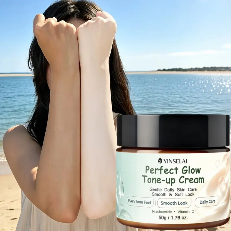 Brightening Cream, Multi‑use daily skincare for face & body, Evens skin tone on underarms, neck, inner thighs, elbows and other dull areas, Moisturize rough skin for glowing appearance, Niacinamide & Vitamin C nourishing body cream for women