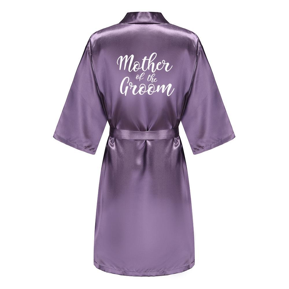 Wedding Bride Bridesmaid Robe Dressing Gown Women Bathrobe Nightgown Short Sleepwear Mother Maid of Honor Kimono