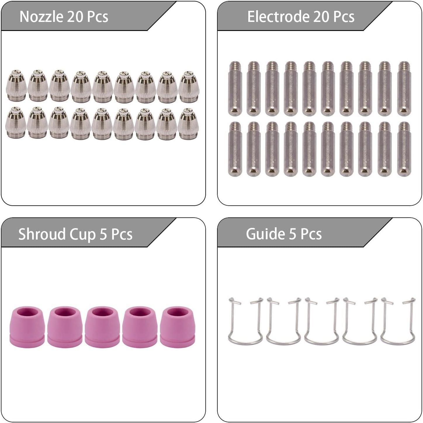 SG-55 AG-60 WSD-60 Plasma    Tip Nozzles Consumables Kit, .045'' 50 count (AG60)