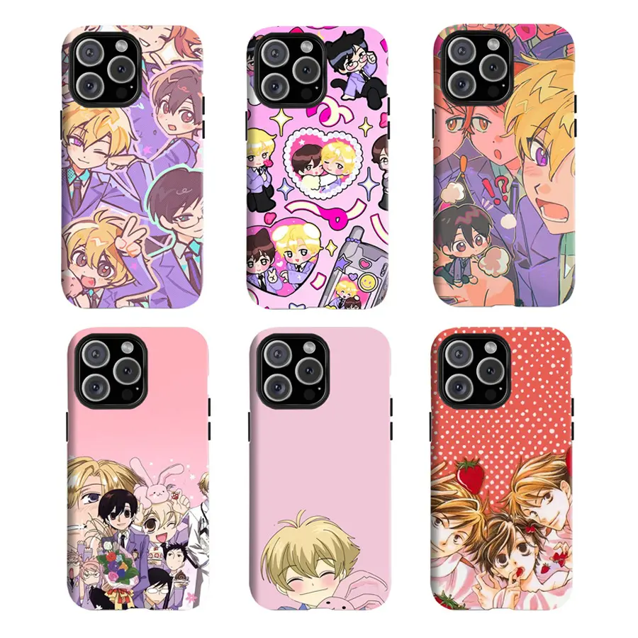 Y-OHSHC Kawaii Pink Anime Phone Case 6 Styles,Having good protective properties,for iPhone 16 15 14 13 12 11 17Pro Max,for Samsung S25 S24 S23 S22 Ultra,Protective Cover,give her/him a gift for Christmas and Th