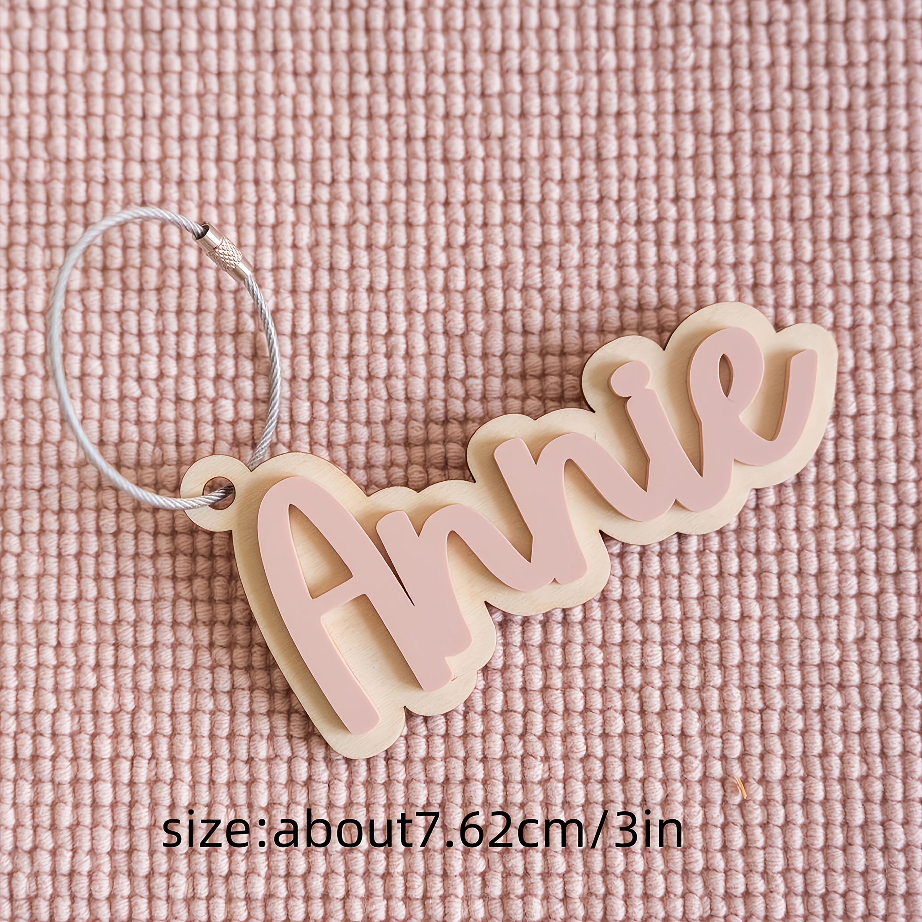 Personalized 3D Acrylic Keychain - Custom Smooth Name Tag with Vibrant Colors, Durable Metal Ring, And Heart-Shaped Design, Perfect for Christmas And Birthday Gifts, Cute Keychain Accessory, Gift Item, Playful Design, Colorful Decoration